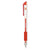 Universal® Comfort Grip Gel Pen, Stick, Medium 0.7 mm, Red Ink, Clear Barrel, Dozen (UNV39512)