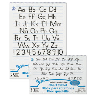 Pacon® Chart Tablets, 1" Presentation Rule, 24 x 16, 30 Sheets (PAC74630)