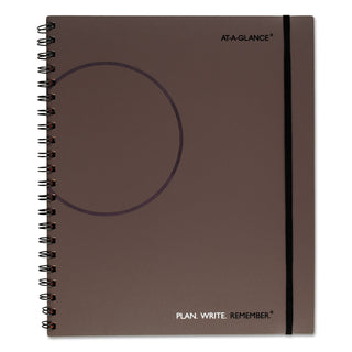 AT-A-GLANCE® Plan. Write. Remember. Planning Notebook Two Days Per Page , 11 x 8.38, Gray Cover, Undated (AAG80620430)