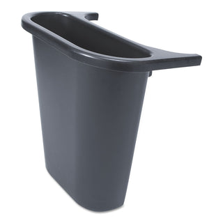 Rubbermaid® Commercial Saddle Basket Recycling Bin, Plastic, Black (552950BK)