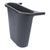 Rubbermaid® Commercial Saddle Basket Recycling Bin, Plastic, Black (552950BK)