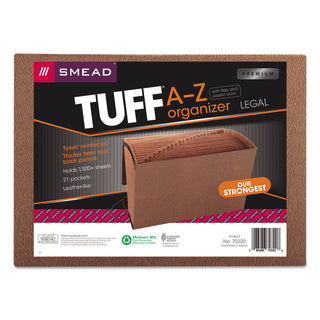 Smead™ TUFF Expanding Files, 21 Sections, 1/21-Cut Tab, Legal Size, Redrope (SMD70320)