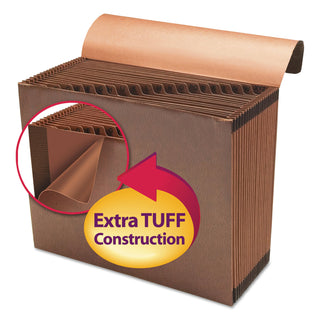 Smead™ TUFF Expanding Files, 21 Sections, 1/21-Cut Tab, Letter Size, Redrope (SMD70318)