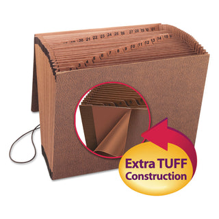 Smead™ TUFF Expanding Files, 31 Sections, 1/31-Cut Tab, Letter Size, Redrope (SMD70367)