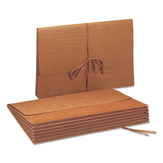 Smead™ Redrope Expanding Wallets w/ Cloth-Tie, 5.25" Expansion, 1 Section, Legal Size, Redrope (SMD71076)
