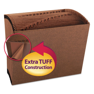 Smead™ TUFF Expanding Files, 31 Sections, 1/31-Cut Tab, Letter Size, Redrope (SMD70467)