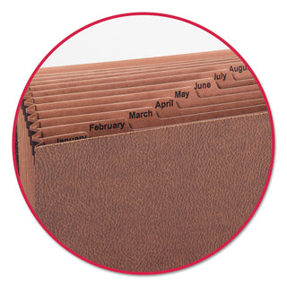 Smead™ TUFF Expanding Files, 12 Sections, 1/12-Cut Tab, Legal Size, Redrope (SMD70390)