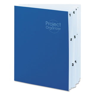 Smead™ 10-Pocket Project Organizer, 10 Sections, 1/3-Cut Tab, Letter Size, Lake Blue/Navy Blue (SMD89200)