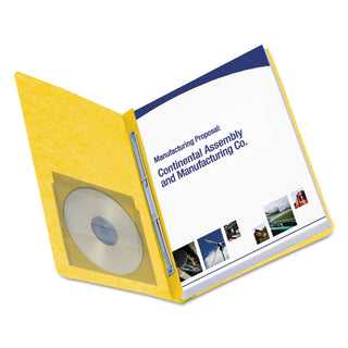 Smead™ Side Opening Press Guard Report Cover, Prong Fastener, Letter, Yellow (SMD81852)
