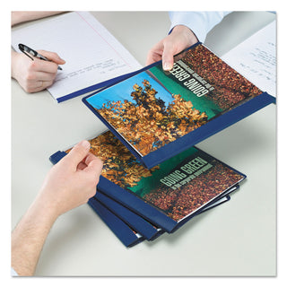Smead™ Poly Report Cover, Tang Clip, Letter, 1/2" Capacity, Clear/Dark Blue, 25/Box (SMD87455)