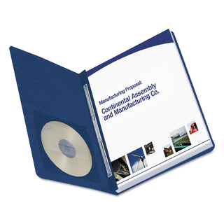 Smead™ Side Opening Press Guard Report Cover, Prong Fastener, Letter, Dark Blue (SMD81352)