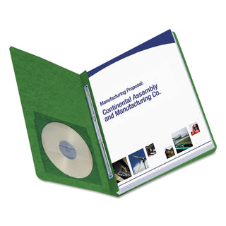 Smead™ Side Opening Press Guard Report Cover, Prong Fastener, Letter, Green (SMD81452)