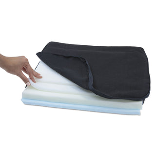 Master Caster® Deluxe Seat/Back Cushion with Memory Foam, 17w x 2.75d x 17.5h, Black (MAS91061)