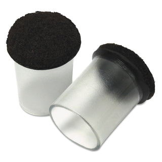 Master Caster® Like New Solutions, Floor Savers, Round, 1.38" Diameter, Clear/Gray, 8/Pack (MAS88450)