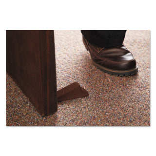Master Caster® Big Foot Doorstop, No Slip Rubber Wedge, 2.25w x 4.75d x 1.25h, Brown, 2/Pack (MAS00971)