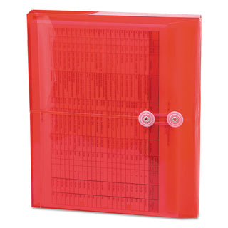 Smead™ Poly String & Button Interoffice Envelopes, String & Button Closure, 9.75 x 11.63, Transparent Red, 5/Pack (SMD89527)
