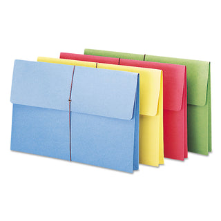Smead™ Expanding Wallet w/ Elastic Cord, 2" Expansion, 1 Section, Legal Size, Assorted, 50/Box (SMD77271)