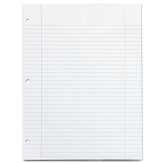 Universal® Filler Paper, 3-Hole, 8.5 x 11, Medium/College Rule, 100/Pack (UNV20911)