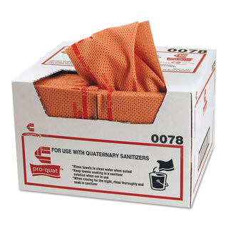 Chix® Pro-Quat Fresh Guy Food Service Towels, Heavy Duty, 12 1/2 x 17, Red, 150/Carton (CHI0078)