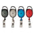 Advantus Carabiner-Style Retractable ID Card Reel, 30" Extension, Assorted, 20/Pack (AVT75552)