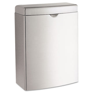 Bobrick Contura Sanitary Napkin Receptacle, Rectangular, Stainless Steel, 1gal (BOB270)