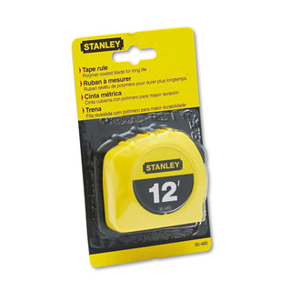 Stanley Bostitch® Power Return Tape Measure w/Belt Clip, 1/2" x 12ft, Yellow (BOS30485)