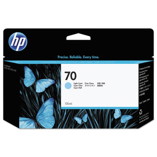 HP 70, (C9390A) Light Cyan Original Ink Cartridge (HEWC9390A)