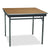 Barricks Special Size Folding Table, Square, 36w x 36d x 30h, Walnut/Black (BRKCL36WA)