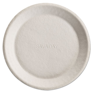 Chinet® Savaday Molded Fiber Plates, 10", Cream, Round, 500/Carton (HUHACORN)