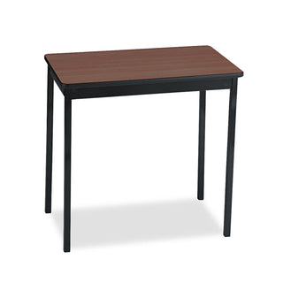 Barricks Utility Table, Rectangular, 30w x 18d x 30h, Walnut/Black (BRKUT183030WA)