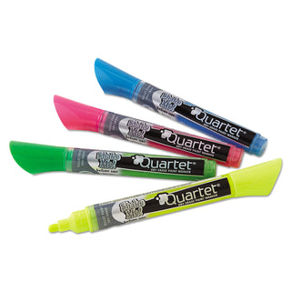 Quartet® Neon Dry Erase Marker Set, Broad Bullet Tip, Assorted Colors, 4/Set (QRT79551)