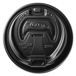 Dart® Optima Reclosable Lids for Paper Hot Cups for 10-24 oz Cups, Black, 1000/Carton (SCCOPT316B)
