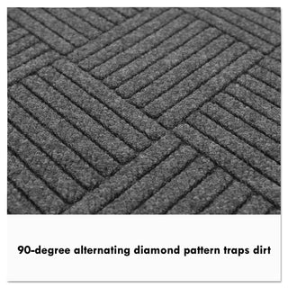 Guardian EcoGuard Diamond Floor Mat, Single Fan, 48 x 96, Charcoal (MLLEGDSF040804)