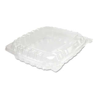 Dart® ClearSeal Plastic Hinged Container, 8-5/16 x 8-5/16 x 2, Clear, 125/BG, 2 BG/CT (DCCC89PST1)