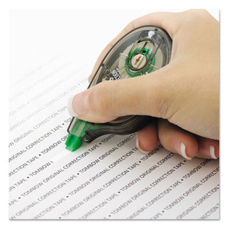 Tombow® MONO Correction Tape, Non-Refillable, Gray/Clear Applicator, 0.17" x 394", White Tape (TOM68620)