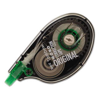 Tombow® MONO Correction Tape, Non-Refillable, Gray/Clear Applicator, 0.17" x 394", White Tape (TOM68620)