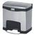 Rubbermaid® Commercial Slim Jim Stainless Steel Step-On Container, Front Step Style, 4 gal, Stainless Steel, Black (RCP1901982)