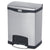 Rubbermaid® Commercial Slim Jim Stainless Steel Step-On Container, Front Step Style, 8 gal, Stainless Steel, Black (RCP1901985)