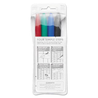 EXPO® Vis-a-Vis Wet Erase Marker, Fine Bullet Tip, Assorted Colors, 4/Set (SAN2134341A)