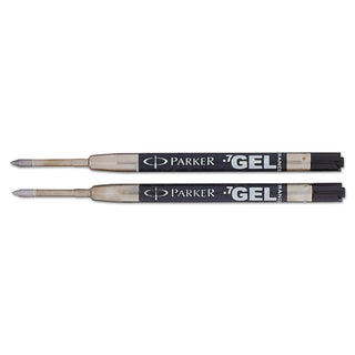Parker® Refill for Parker Retractable Gel Ink Roller Ball Pens, Medium Point, Black Ink, 2/Pack (PAR1950362)