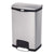 Rubbermaid® Commercial Slim Jim Stainless Steel Step-On Container, Front Step Style, 13 gal, Stainless Steel, Black (RCP1901992)