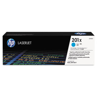 HP 201X, (CF401X) High Yield Cyan Original LaserJet Toner Cartridge (HEWCF401X)