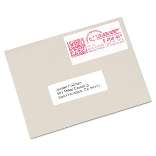 Avery® Postage Meter Labels for Personal Post Office, 1.78 x 6, White, 2/Sheet, 30 Sheets/Pack (AVE05289)