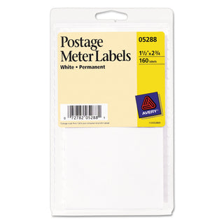 Avery® Postage Meter Labels For Pitney-Bowes Postage Machines, 1.5 x 2.75, White, 4/Sheet, 40 Sheets/Pack (AVE05288)