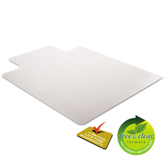 deflecto® SuperMat Frequent Use Chair Mat, Med Pile Carpet, Flat, 36 x 48, Lipped, Clear (DEFCM14113)