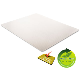 deflecto® RollaMat Frequent Use Chair Mat, Medium Pile Carpet, Flat, 46 x 60, Rectangle, Clear (DEFCM15443F)