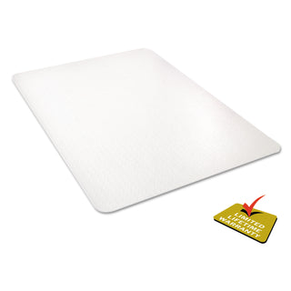 deflecto® Polycarbonate All Day Use Chair Mat - All Carpet Types, 45 x 53, Rectangle, Clear (DEFCM11242PC)