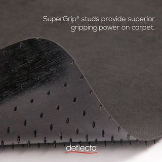 deflecto® EconoMat Occasional Use Chair Mat for Low Pile Carpet, 46 x 60, Rectangular, Black (DEFCM11442FBLK)