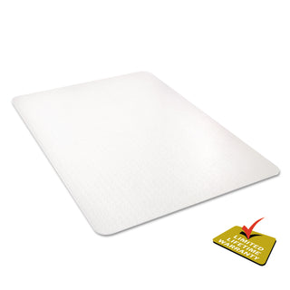 deflecto® Polycarbonate All Day Use Chair Mat - All Carpet Types, 46 x 60, Rectangle, Clear (DEFCM11442FPC)