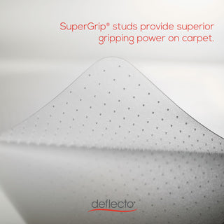 deflecto® Polycarbonate All Day Use Chair Mat - All Carpet Types, 36 x 48, Rectangular, Clear (DEFCM11142PC)